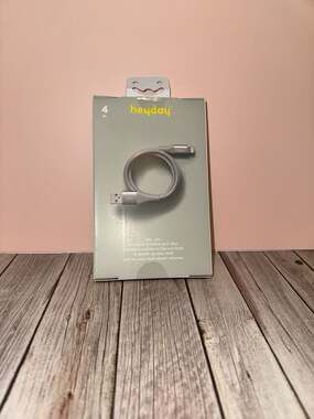 heyday 4ft Lightning to USB-A Charging Cable for iPhone & iPad - Gray